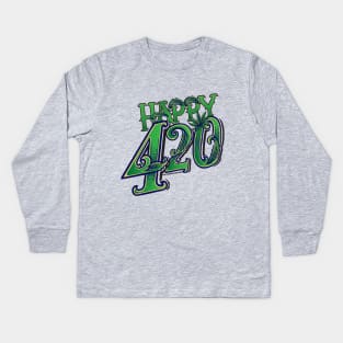 Happy 420 Kids Long Sleeve T-Shirt